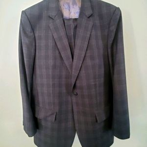 Plaid Suit silk inlay size L
